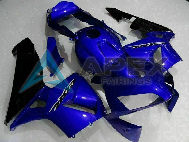 Blue Glossy Black  - Honda CBR600RR (2003-2004) ABS Fairings | Apex Fairings — view 3