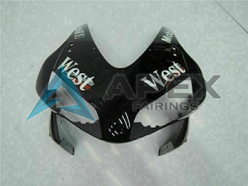 Glossy Black White West Mobil - Honda CBR600RR (2003-2004) ABS Fairings | Apex Fairings — view 2