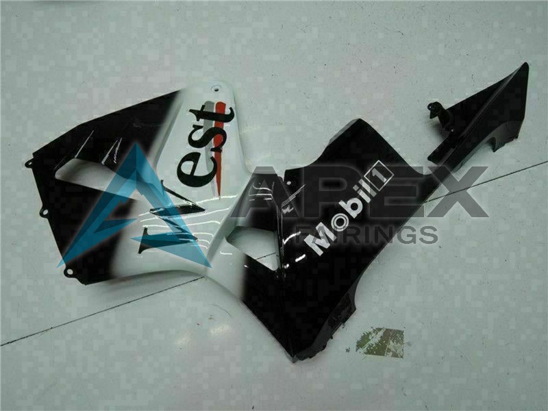 Glossy Black White West Mobil - Honda CBR600RR (2003-2004) ABS Fairings | Apex Fairings — view 4