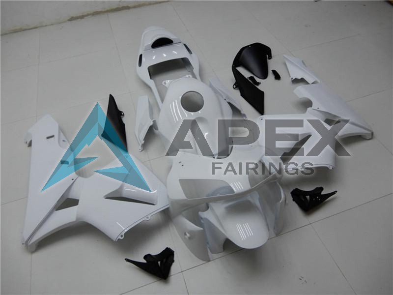 Glossy White - Honda CBR600RR (2003-2004) ABS Fairings | Apex Fairings — view 3