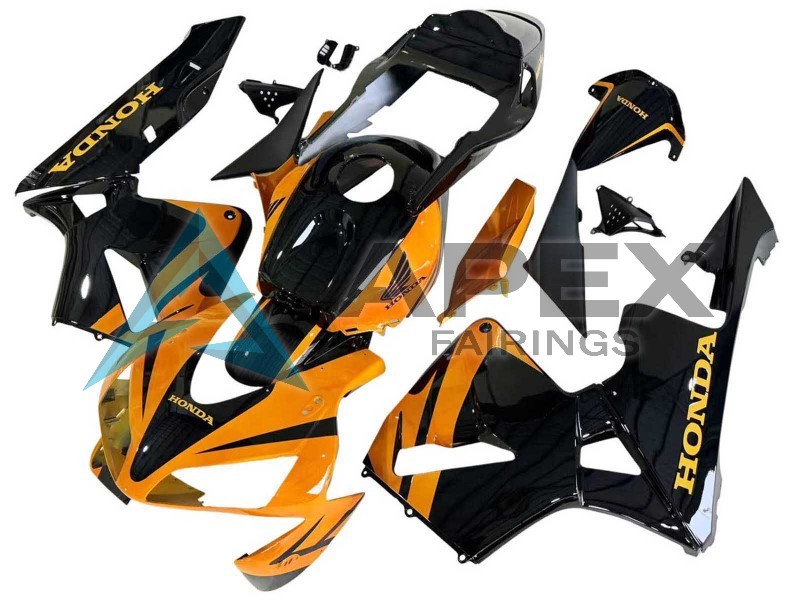 Orange White Red Glossy Black Repsol  - Honda CBR600RR (2003-2004) ABS Fairings | Apex Fairings — view 2