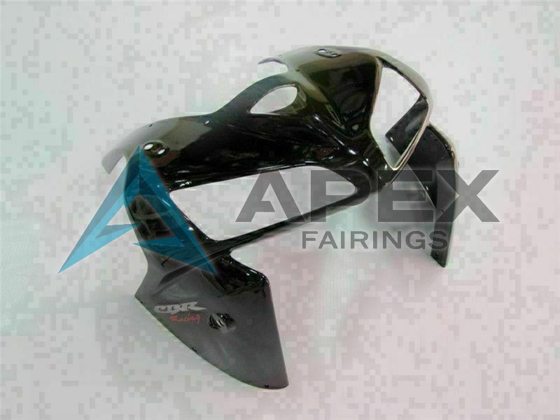 Glossy Black White - Honda CBR600RR (2005-2006) ABS Fairings | Apex Fairings — view 2