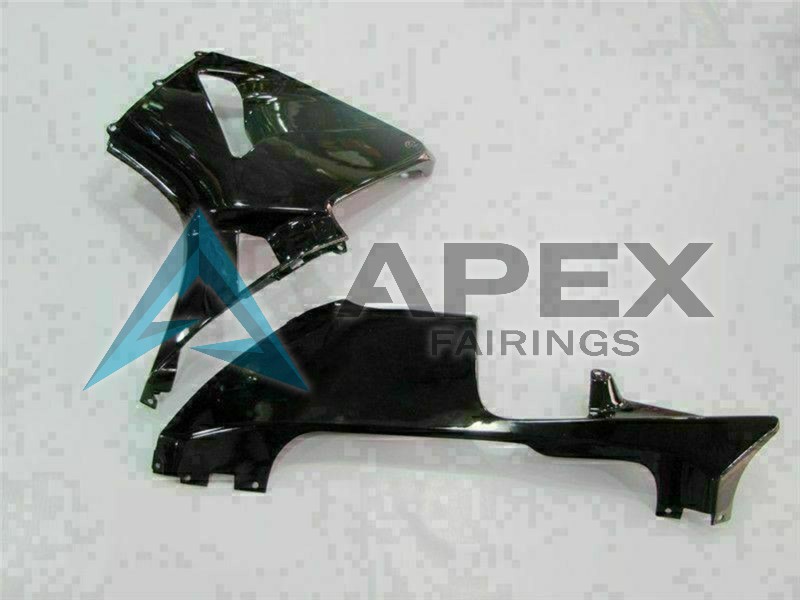 Glossy Black White - Honda CBR600RR (2005-2006) ABS Fairings | Apex Fairings — view 4
