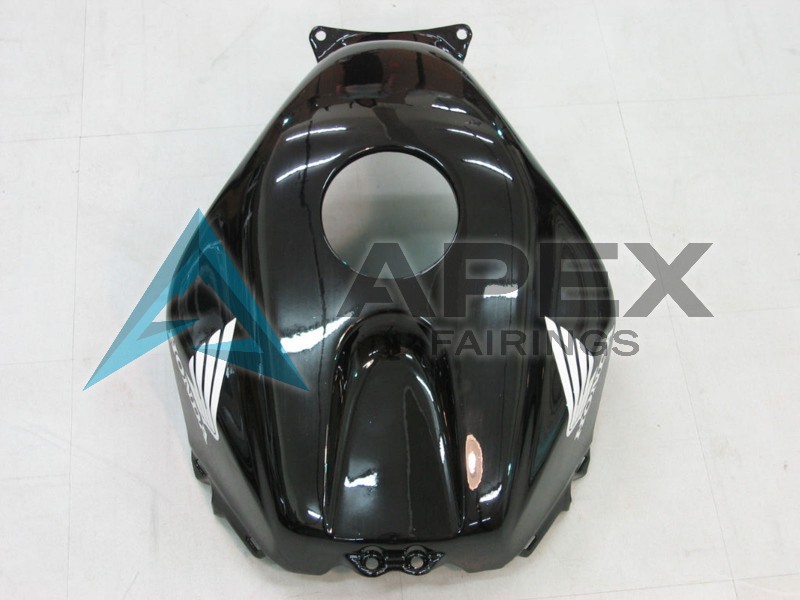Glossy Black White West - Honda CBR600RR (2005-2006) ABS Fairings | Apex Fairings — view 3