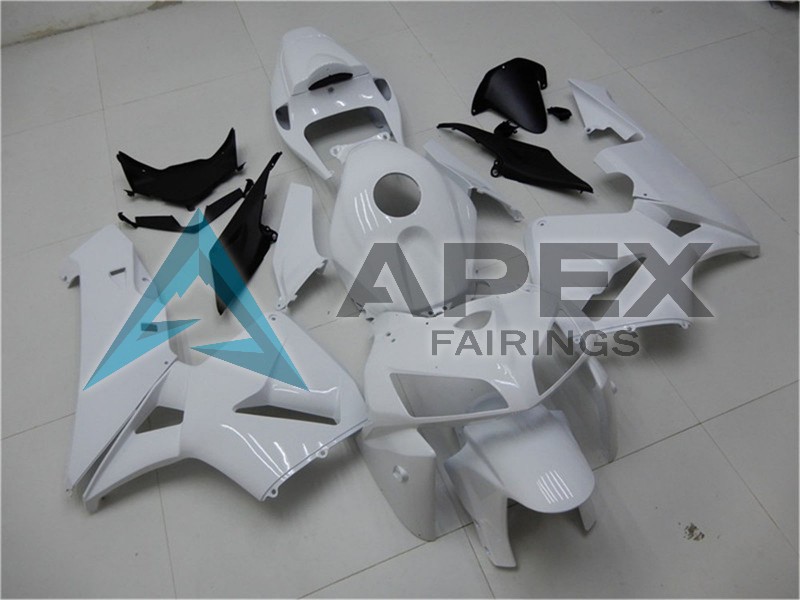 Glossy White - Honda CBR600RR (2005-2006) ABS Fairings | Apex Fairings — view 3