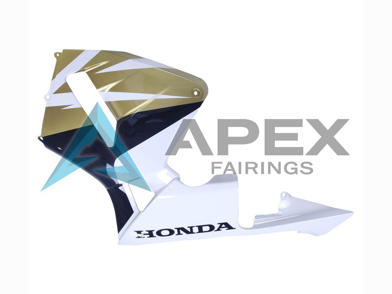 Gold White Black - Honda CBR600RR (2005-2006) ABS Fairings | Apex Fairings — view 4
