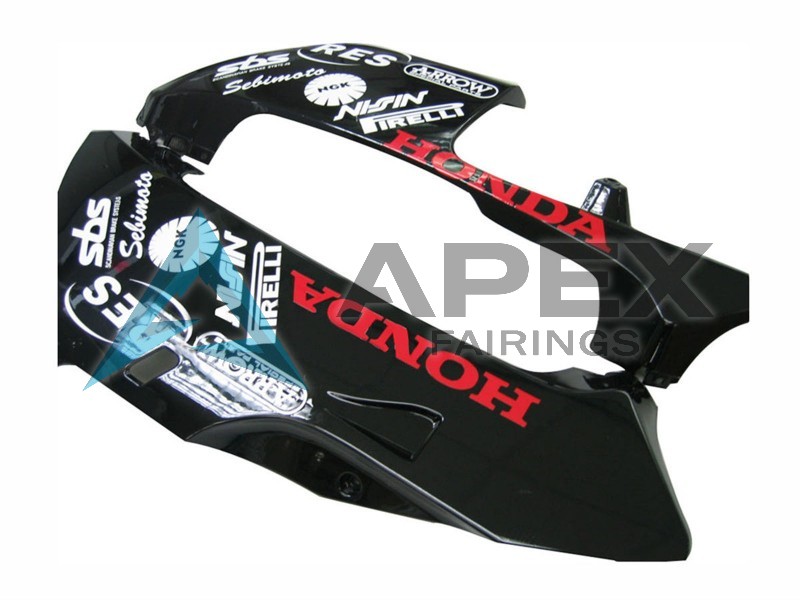 Green White Black hannspree 52 - Honda CBR600RR (2005-2006) ABS Fairings | Apex Fairings — view 2