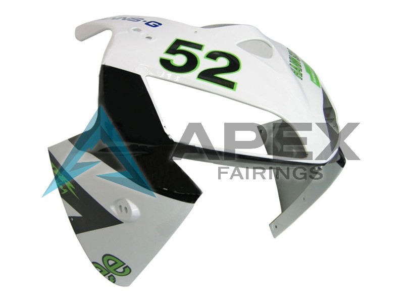 Green White Black hannspree 52 - Honda CBR600RR (2005-2006) ABS Fairings | Apex Fairings — view 4