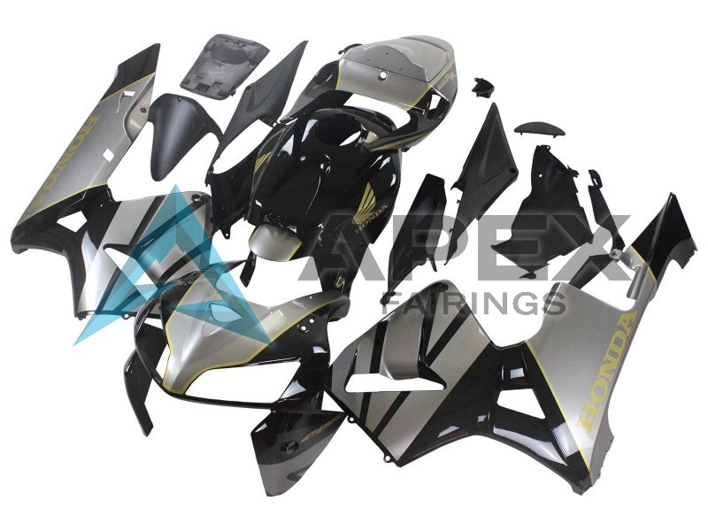 Grey Black - Honda CBR600RR (2005-2006) ABS Fairings | Apex Fairings — view 2