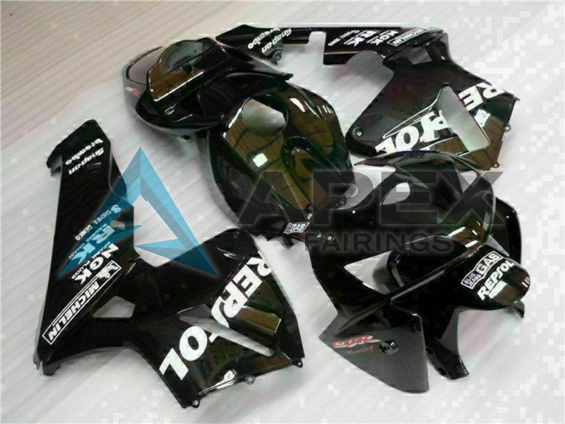 Black Repsol - Honda CBR600RR (2005-2006) ABS Fairings | Apex Fairings — view 3