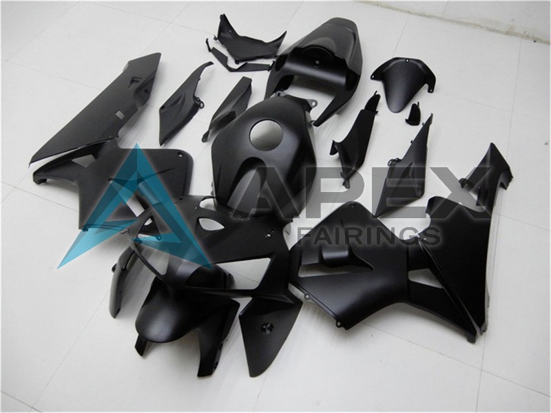 Matte Black - Honda CBR600RR (2005-2006) ABS Fairings | Apex Fairings — view 3