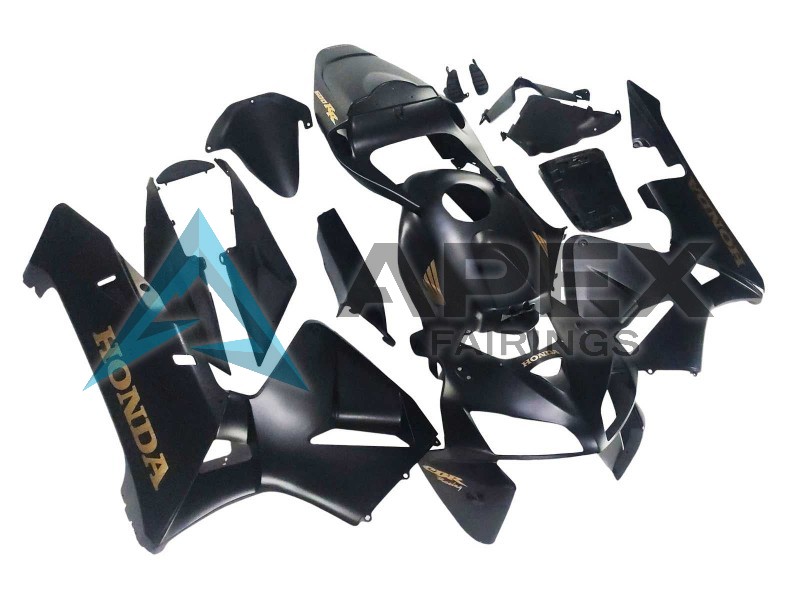 Matte Black - Honda CBR600RR (2005-2006) ABS Fairings | Apex Fairings — view 2