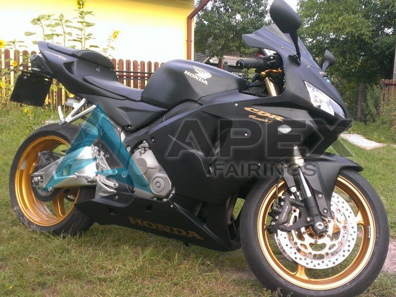 Matte Black - Honda CBR600RR (2005-2006) ABS Fairings | Apex Fairings — view 4