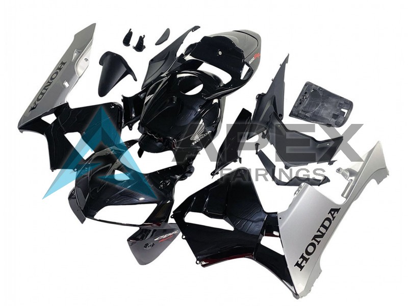 Black Silver - Honda CBR600RR (2005-2006) ABS Fairings | Apex Fairings — view 3