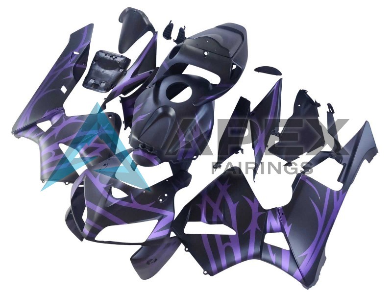 Matte Black Purple - Honda CBR600RR (2005-2006) ABS Fairings | Apex Fairings — view 3