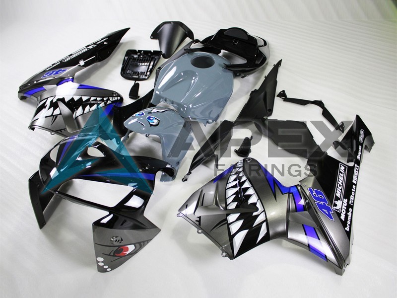 Nardo Grey Shark - Honda CBR600RR (2005-2006) ABS Fairings | Apex Fairings — view 2
