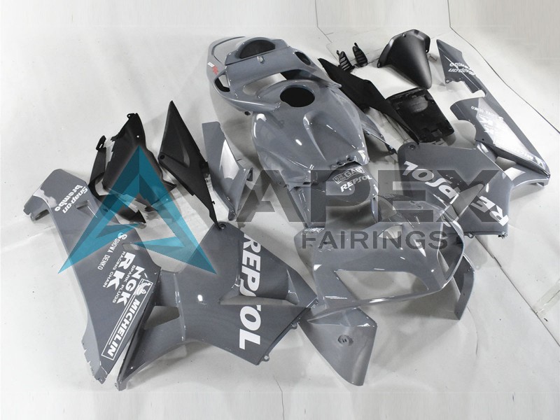 Nardo Grey White Repsol - Honda CBR600RR (2005-2006) ABS Fairings | Apex Fairings — view 2