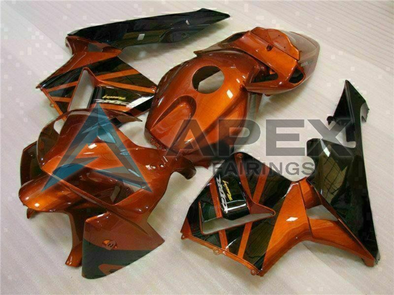 Orange Black  - Honda CBR600RR (2005-2006) ABS Fairings | Apex Fairings — view 2
