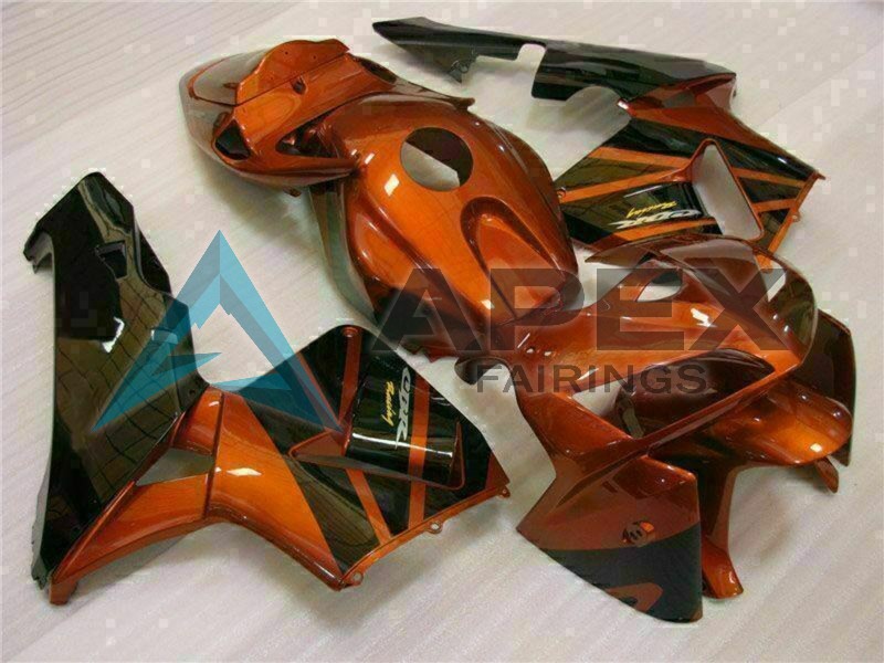 Orange Black  - Honda CBR600RR (2005-2006) ABS Fairings | Apex Fairings — view 3