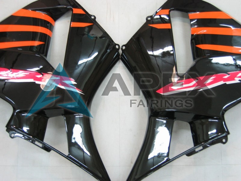 Orange Black Silver - Honda CBR600RR (2005-2006) ABS Fairings | Apex Fairings — view 2