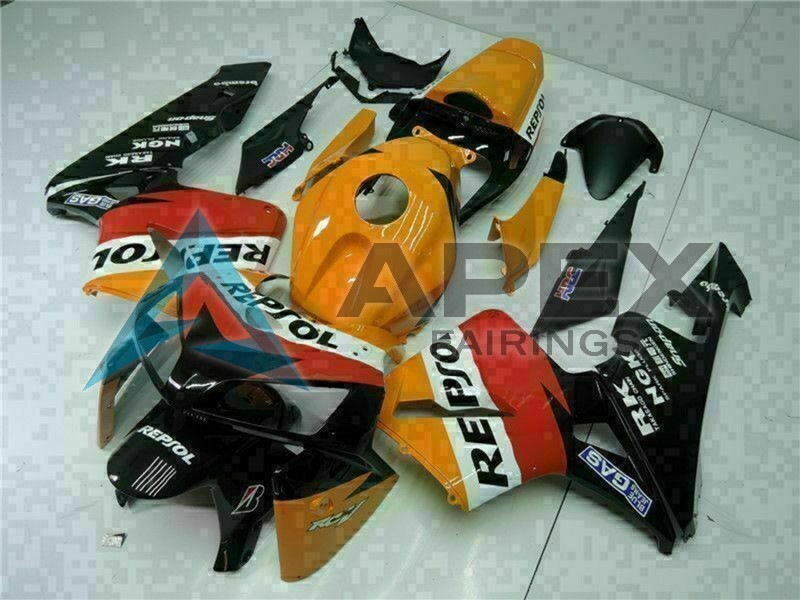 Orange White Red Black Repsol - Honda CBR600RR (2005-2006) ABS Fairings | Apex Fairings — view 2