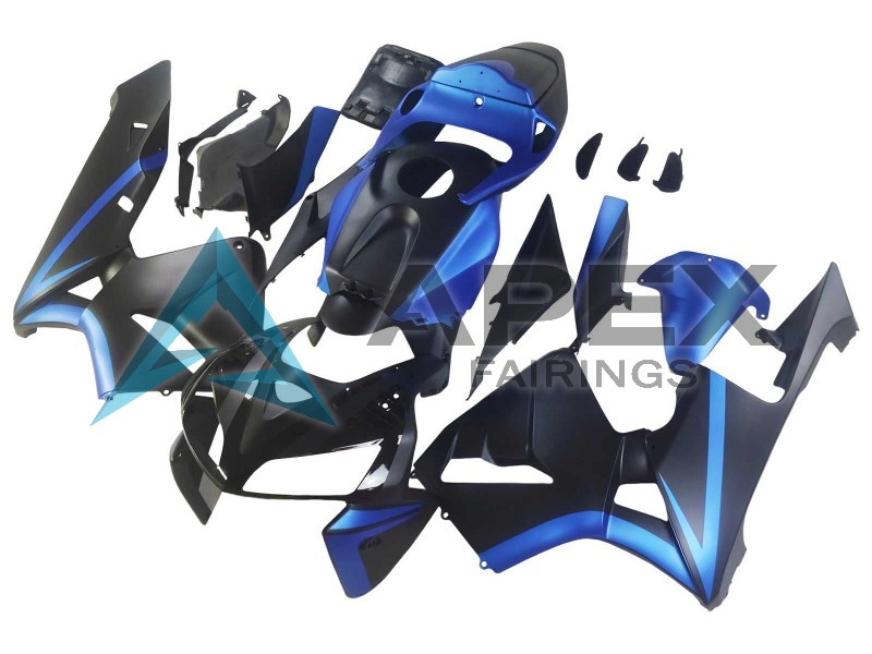 Black Blue - Honda CBR600RR (2005-2006) ABS Fairings | Apex Fairings — view 2