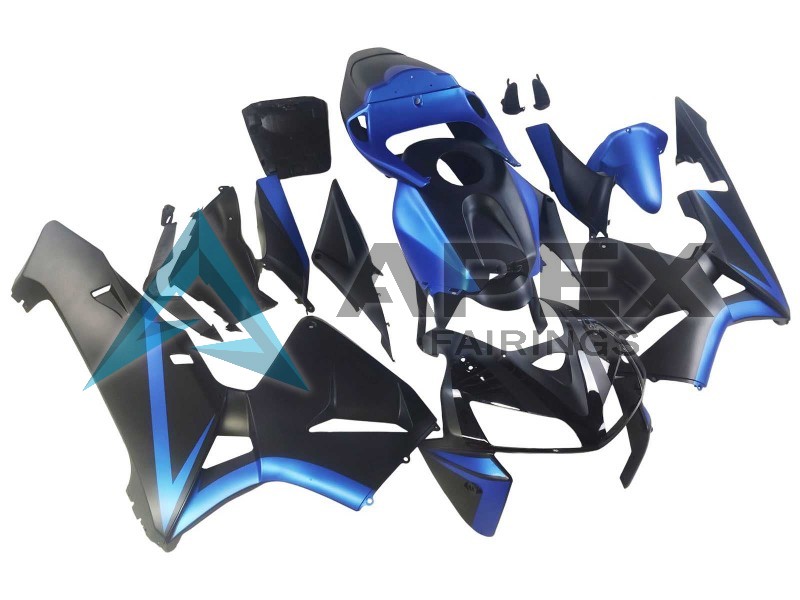 Black Blue - Honda CBR600RR (2005-2006) ABS Fairings | Apex Fairings — view 3