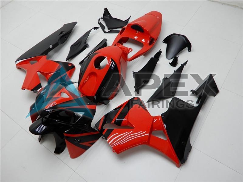 Red Black - Honda CBR600RR (2005-2006) ABS Fairings | Apex Fairings — view 2