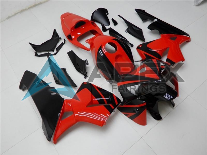 Red Black - Honda CBR600RR (2005-2006) ABS Fairings | Apex Fairings — view 3
