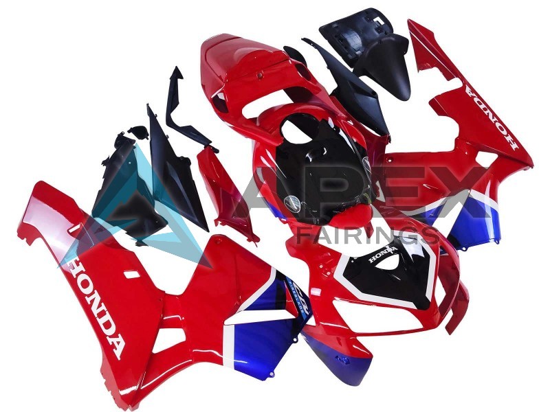Red Blue Black - Honda CBR600RR (2005-2006) ABS Fairings | Apex Fairings — view 3