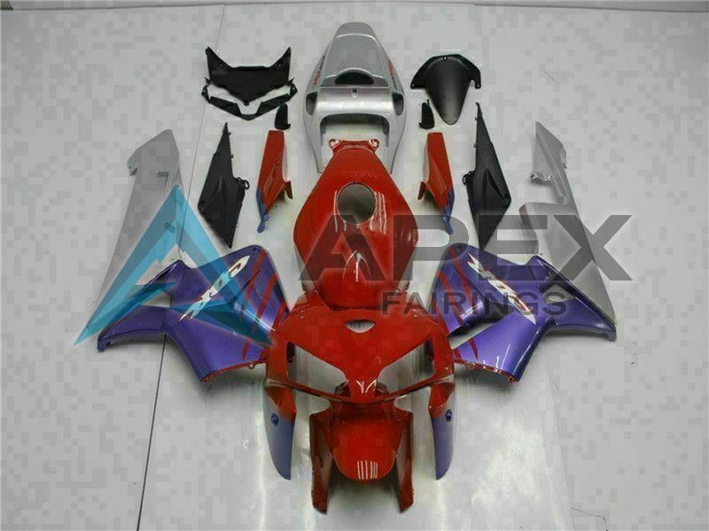 Red Purple Grey - Honda CBR600RR (2005-2006) ABS Fairings | Apex Fairings — view 2