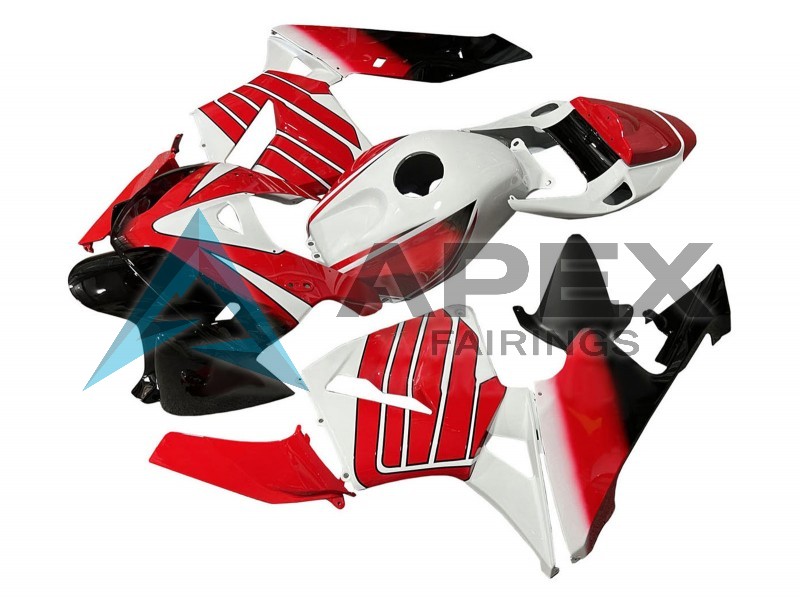 Red White Black - Honda CBR600RR (2005-2006) ABS Fairings | Apex Fairings — view 2