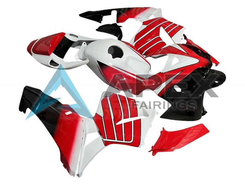 Red White Black - Honda CBR600RR (2005-2006) ABS Fairings | Apex Fairings — view 4