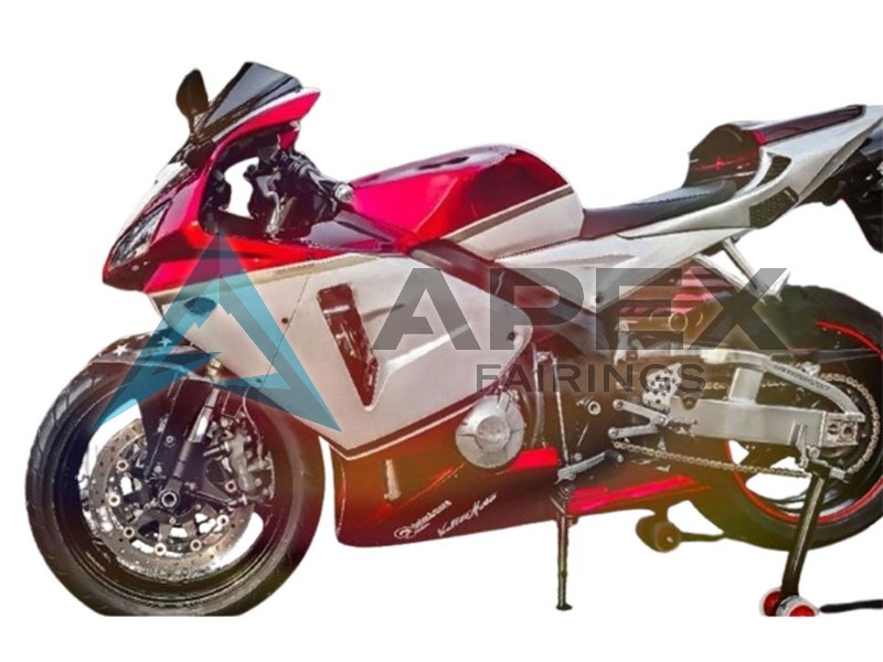 Red White Black  - Honda CBR600RR (2005-2006) ABS Fairings | Apex Fairings — view 4