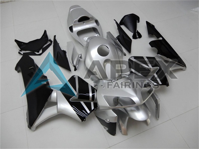 Silver Black - Honda CBR600RR (2005-2006) ABS Fairings | Apex Fairings — view 3