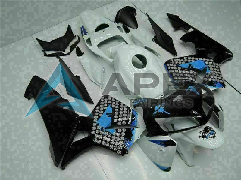 White Black Green - Honda CBR600RR (2005-2006) ABS Fairings | Apex Fairings — view 2