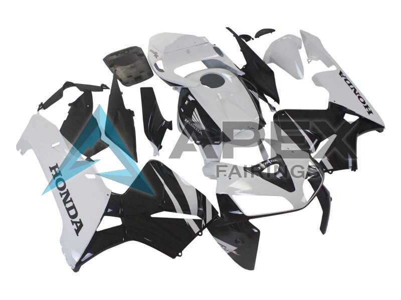 White Black - Honda CBR600RR (2005-2006) ABS Fairings | Apex Fairings — view 3