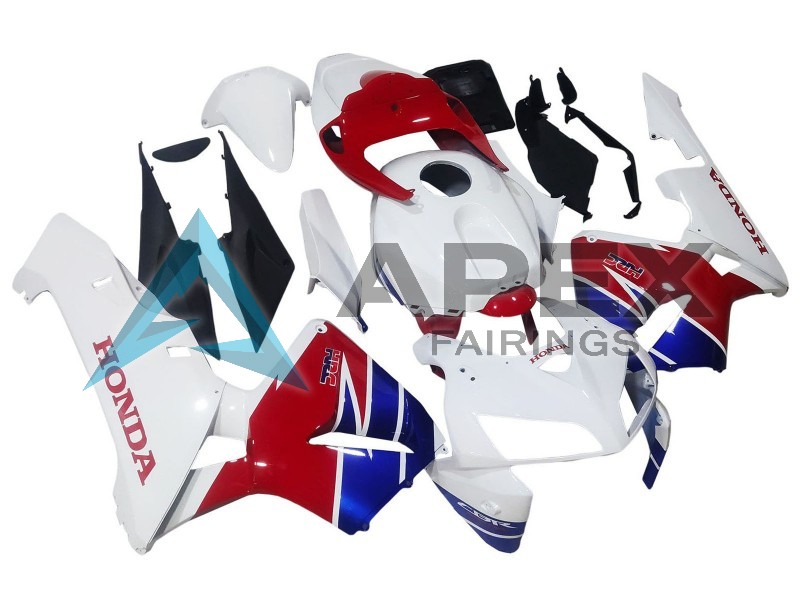 White Blue Red - Honda CBR600RR (2005-2006) ABS Fairings | Apex Fairings — view 2