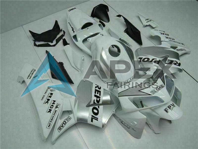White - Honda CBR600RR (2005-2006) ABS Fairings | Apex Fairings — view 2