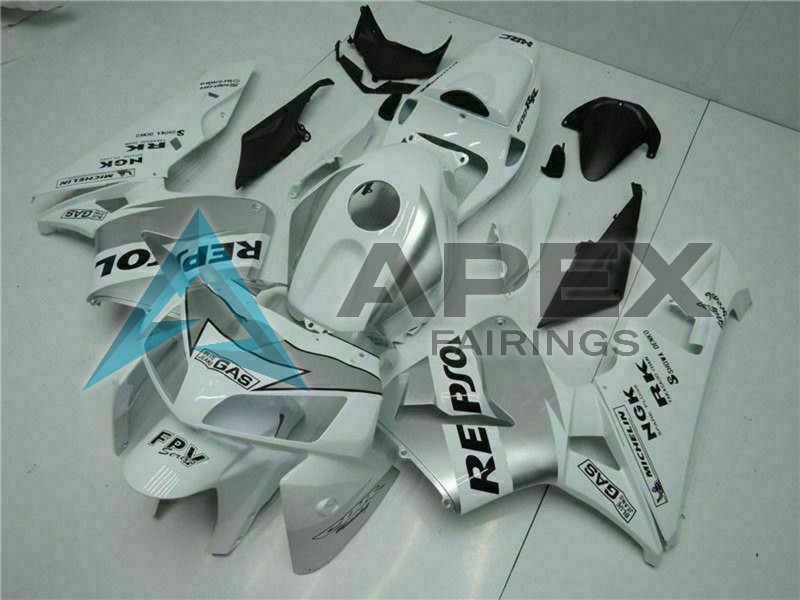 White - Honda CBR600RR (2005-2006) ABS Fairings | Apex Fairings — view 3