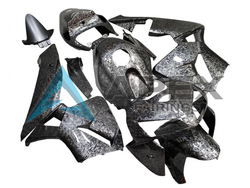 Black Forged Carbon Fiber - Honda CBR600RR (2005-2006) ABS Fairings | Apex Fairings — view 2