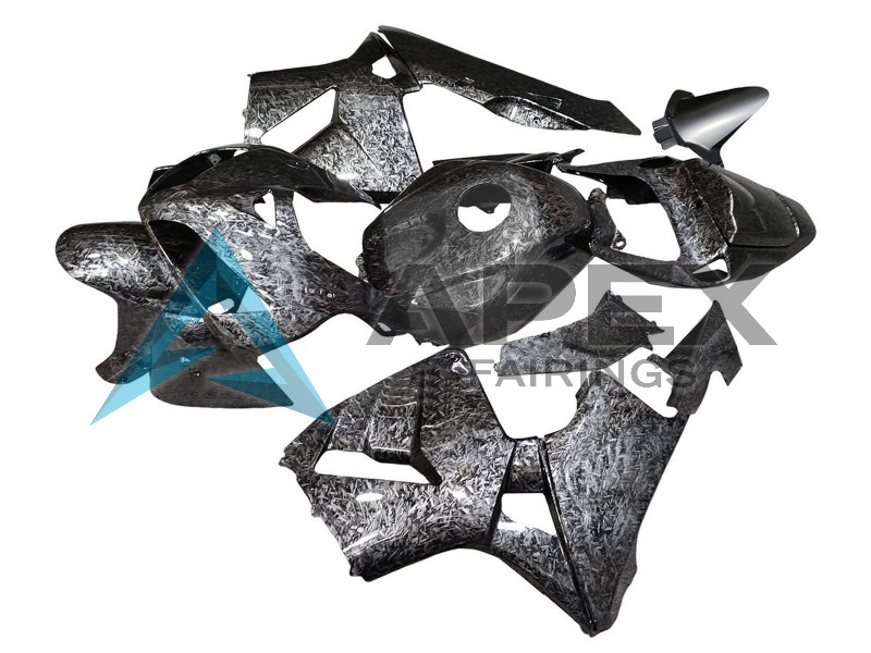Black Forged Carbon Fiber - Honda CBR600RR (2005-2006) ABS Fairings | Apex Fairings — view 3