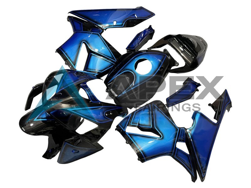 Blue Black - Honda CBR600RR (2005-2006) ABS Fairings | Apex Fairings — view 3