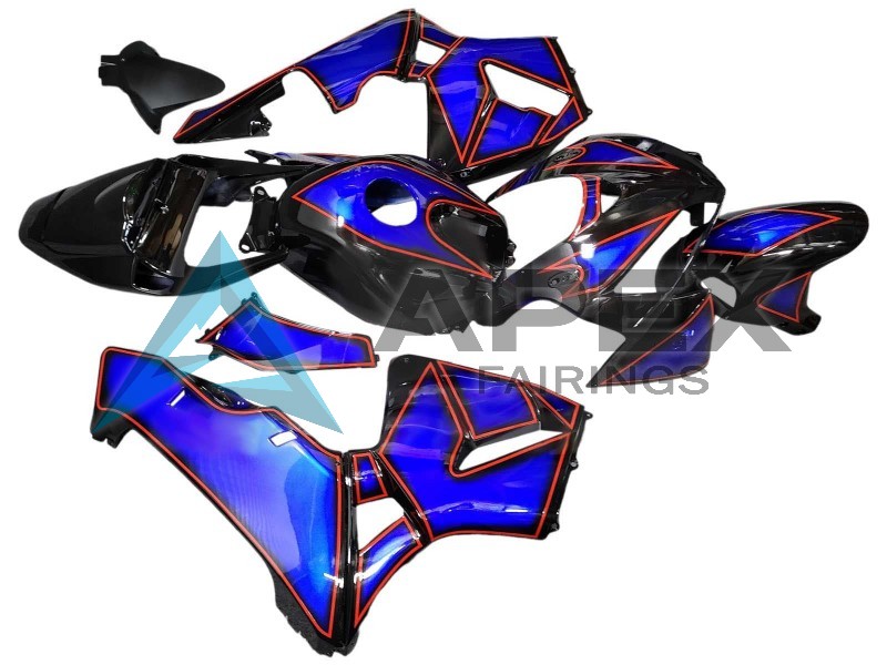 Blue Black with Red Line - Honda CBR600RR (2005-2006) ABS Fairings | Apex Fairings — view 2