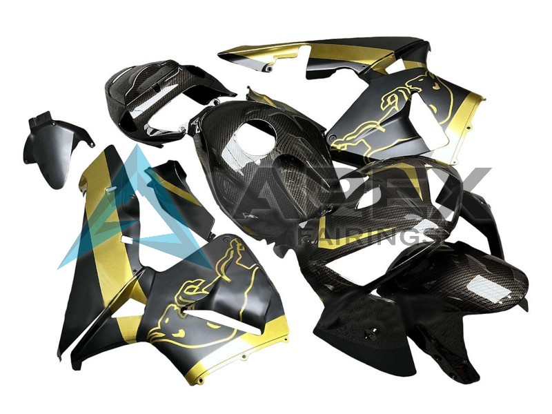 Black Gold Carbon Fiber - Honda CBR600RR (2005-2006) ABS Fairings | Apex Fairings — view 2