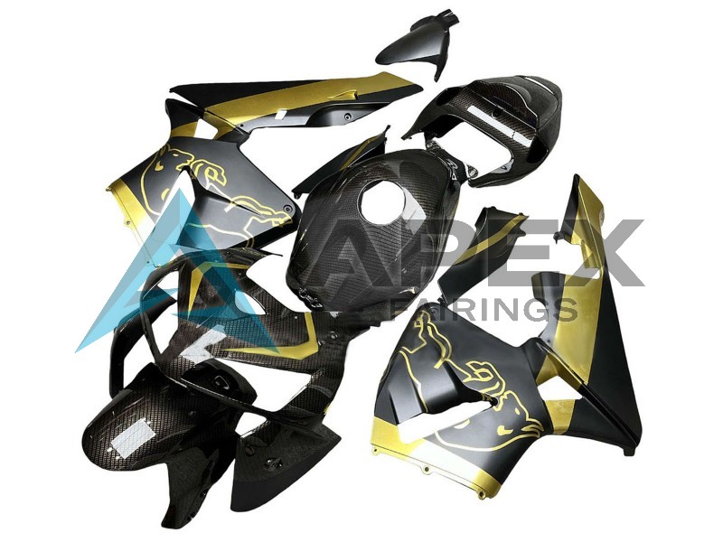 Black Gold Carbon Fiber - Honda CBR600RR (2005-2006) ABS Fairings | Apex Fairings — view 4