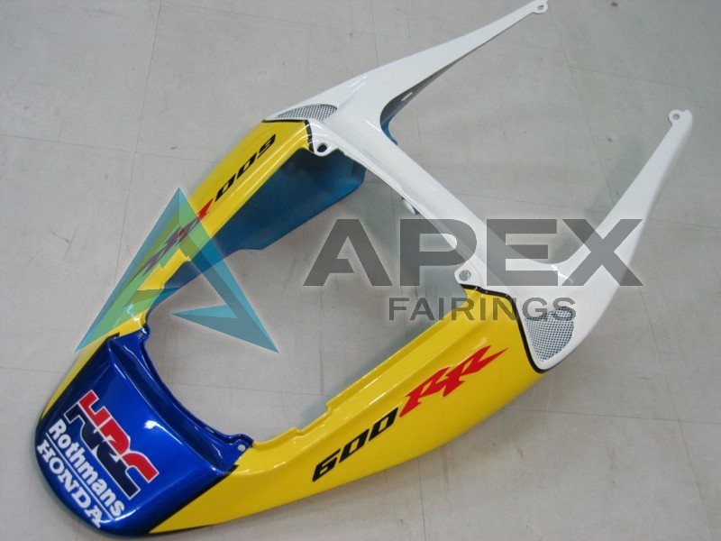Blue White Yellow Rothmans - Honda CBR600RR (2005-2006) ABS Fairings | Apex Fairings — view 3