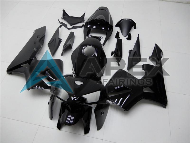 Glossy Black - Honda CBR600RR (2005-2006) ABS Fairings | Apex Fairings — view 2