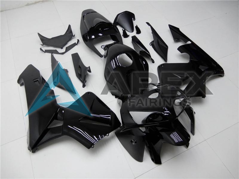 Glossy Black - Honda CBR600RR (2005-2006) ABS Fairings | Apex Fairings — view 3