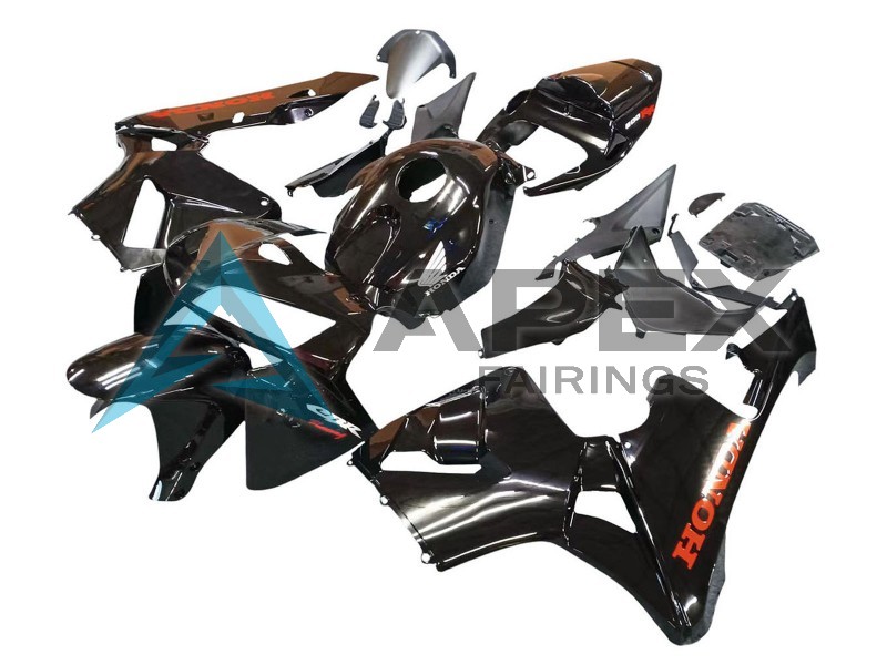 Glossy Black - Honda CBR600RR (2005-2006) ABS Fairings | Apex Fairings — view 3